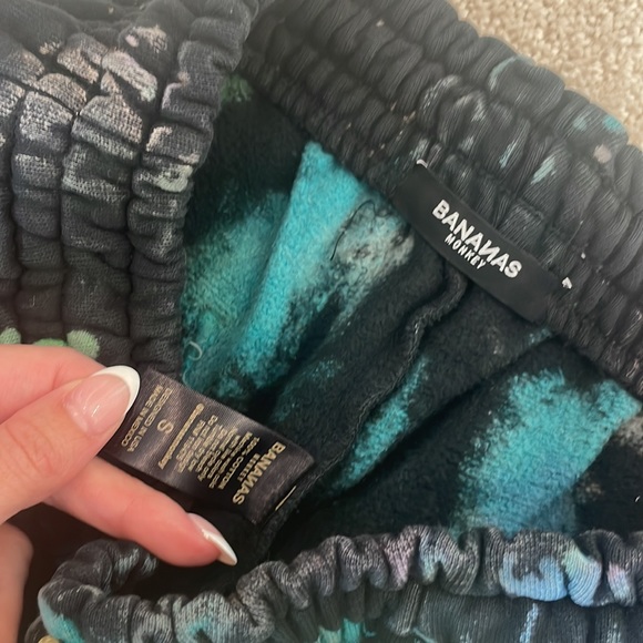 Bananas monkey tie dye sweatpants small - Picture 8 of 9